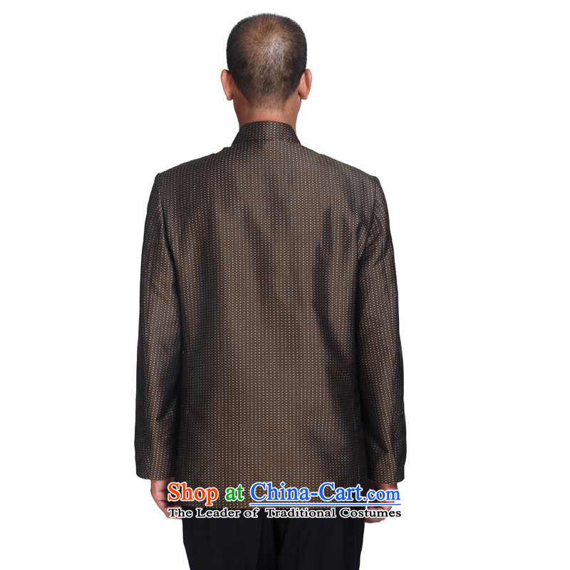 Wooden spring of 2015 really New Men's Mock-Neck Shirt and Tang dynasty Chinese jacket 80514 09 coffee-colored wooden really a , , , L, online shopping