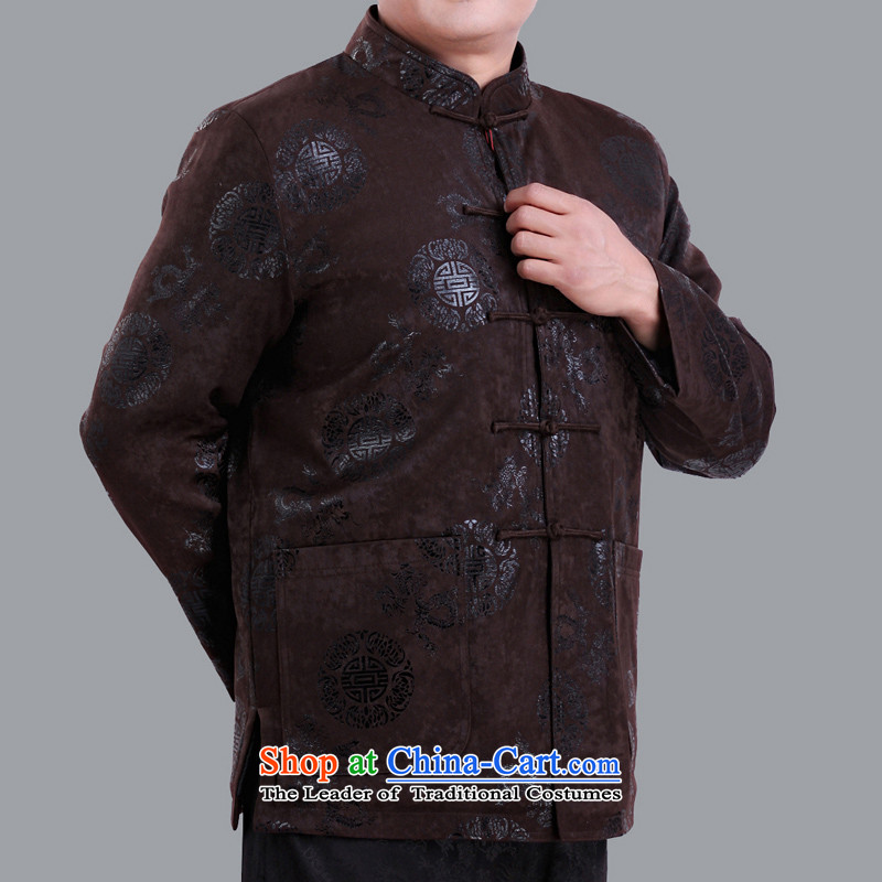 The autumn and winter and thin cotton long-sleeved jacket from older Tang-Hi Tang dynasty men  field ãþòâ upscale clothing 1281 1281 rocketed to older 180 code clip cotton winter, the Cave of the elderly has been pressed shopping on the Internet