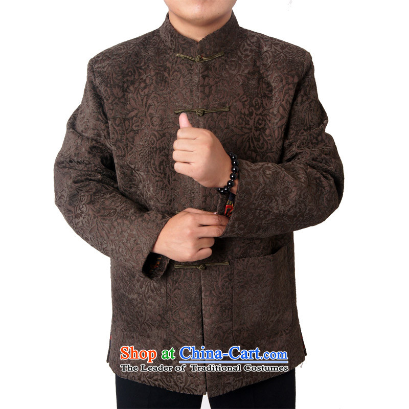 Mr Rafael Hui Ying-mail, package in older men national costumes to Tang dynasty father grandfather autumn and winter 15 new thick long-sleeved brown 180, British-see 1457 (sureyou) , , , shopping on the Internet