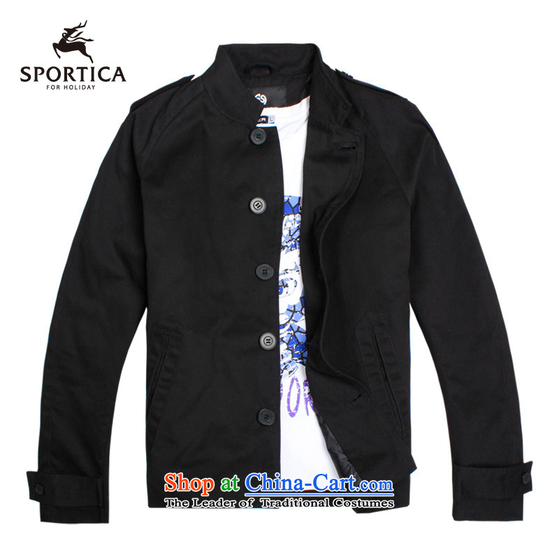 The Dili Card (SPORTICA) thick-combed cotton double jacket coat thin, men 272721 Black , Dili XXL, SPORTICA Card () , , , shopping on the Internet