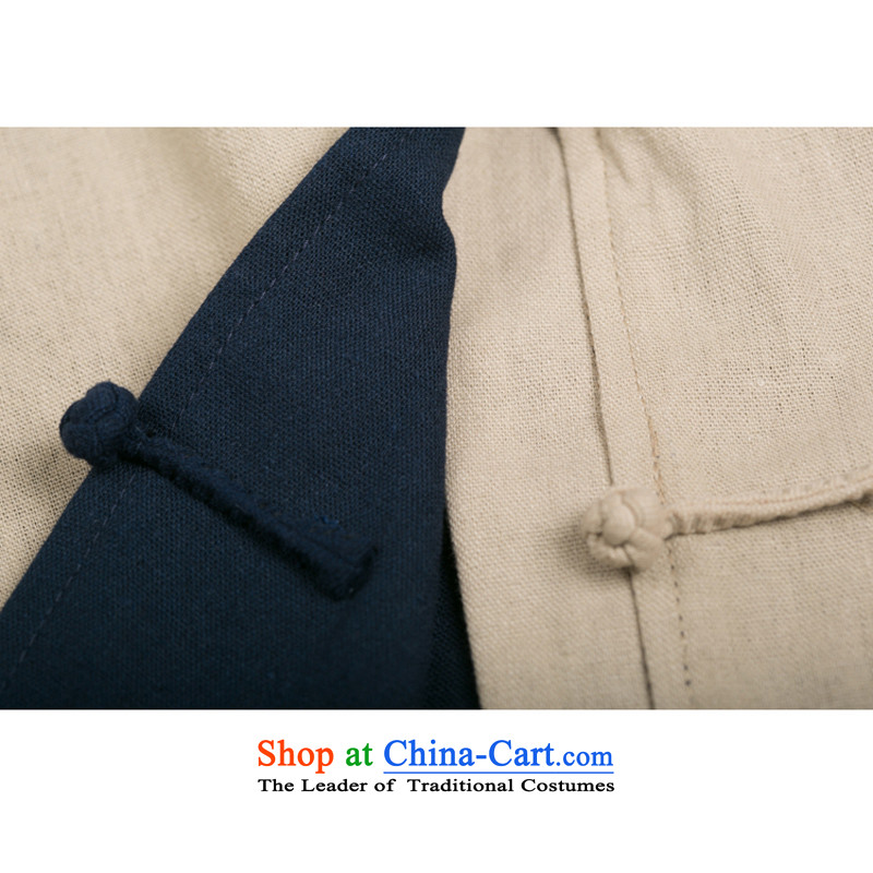 New line thre Bosnia and reversible spring and autumn men old men aged blacklead cotton linen long-sleeved Tang in older disk clip cotton linen collar Tang jackets F0737 L/175, black and line (gesaxing thre) , , , shopping on the Internet