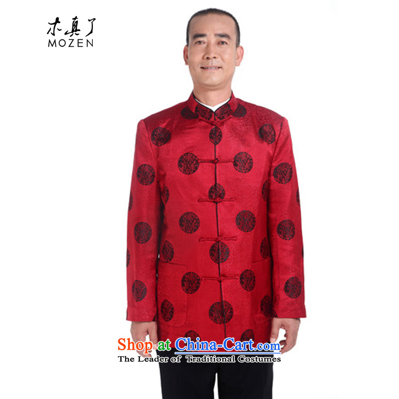 The true spirit of the 2014 autumn and winter new men 05 21 877 T-shirt red ground black circleS
