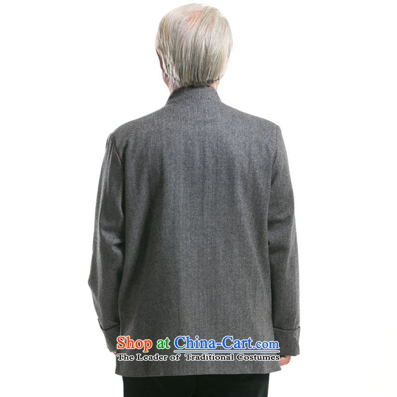 Thre line autumn and winter and the new and old age are hand-wool Tang detained Chinese ethnic Han-men long-sleeved jacket F0769 Tang carbon L/175, thre line (gesaxing and Tobago) , , , shopping on the Internet