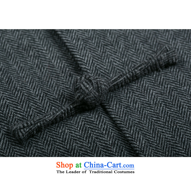 Thre line autumn and winter and the new and old age are hand-wool Tang detained Chinese ethnic Han-men long-sleeved jacket F0769 Tang carbon L/175, thre line (gesaxing and Tobago) , , , shopping on the Internet
