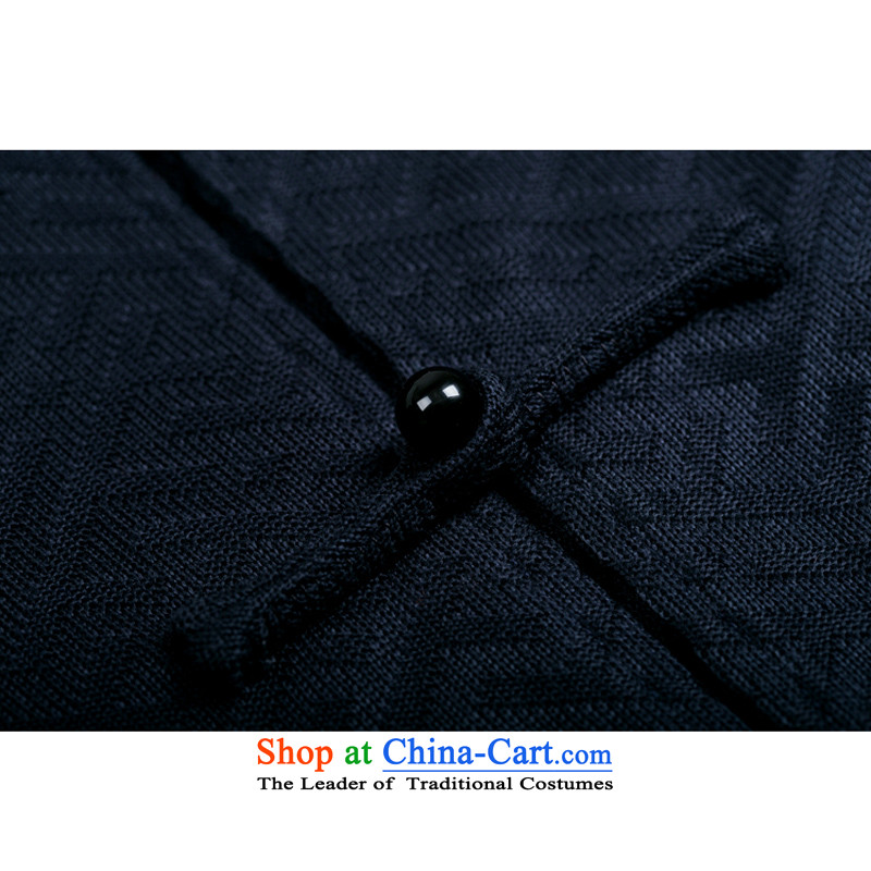 Bosnia and in autumn and winter thre line of older men Tang jackets cotton clothing construction cuff older Tang blouses ethnic Chinese collar disc Tang dynasty detained F0770 XXL/185, blue line (gesaxing Bosnia and thre) , , , shopping on the Internet