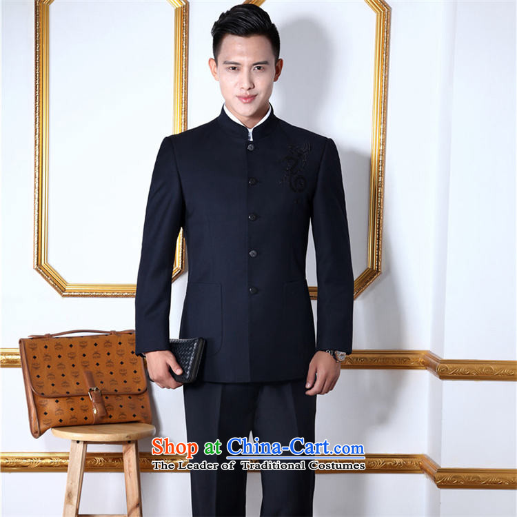 Men's China wind Chinese Men's Mock-Neck Chinese tunic suit load young casual Kit Chinese tunic suit blue black black blue 175 pictures, prices, brand platters! The elections are supplied in the national character of distribution, so action, buy now enjoy more preferential! As soon as possible.