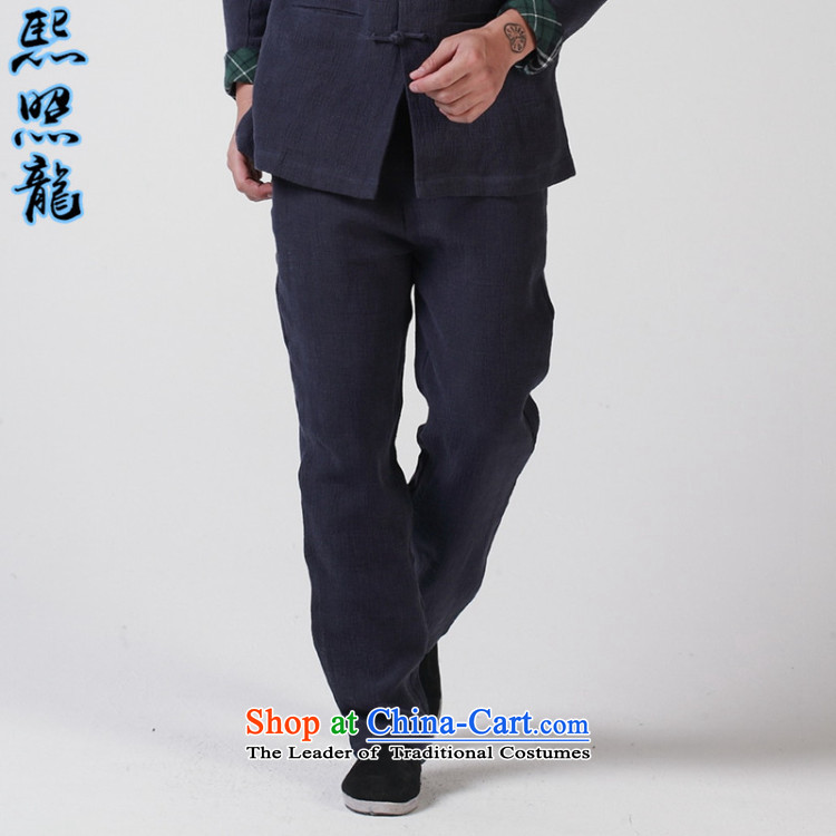 Hee-Snapshot Dragon original high-end double thick wrinkled linen pants men casual elastic waist small direct Chinese foot trousers green S picture, prices, brand platters! The elections are supplied in the national character of distribution, so action, buy now enjoy more preferential! As soon as possible.