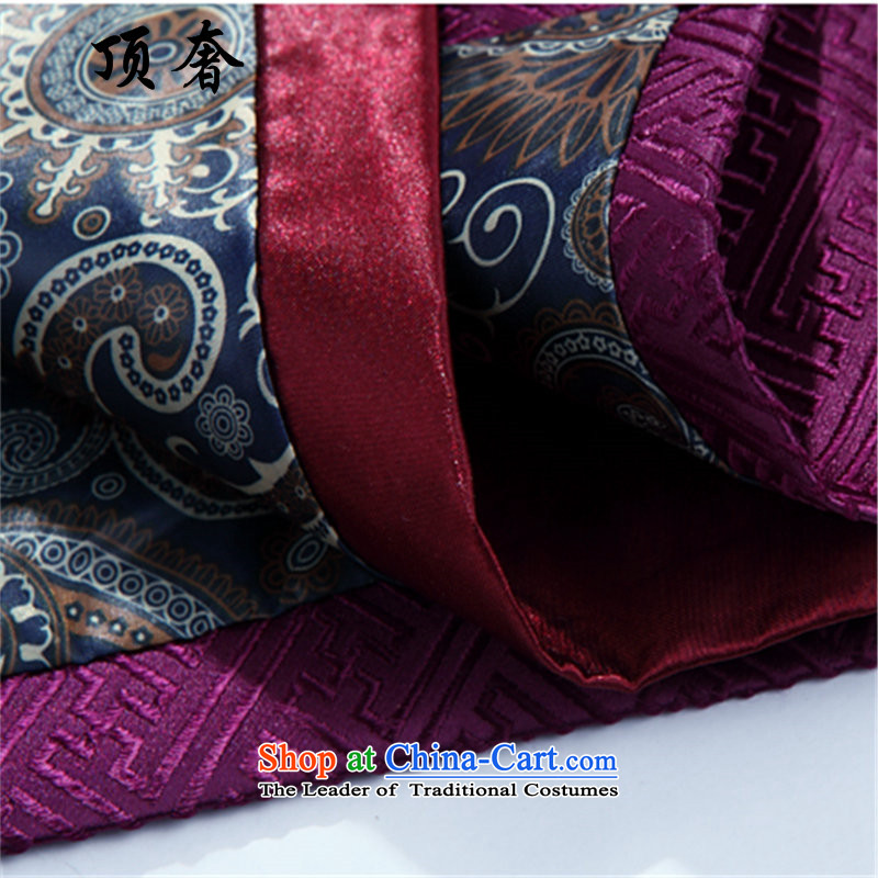 Top Luxury of older men Tang dynasty autumn and winter, thick disk buttoned, ethnic liberal Gold Edition 88021, Han-Purple) XXL/180, top luxury shopping on the Internet has been pressed.