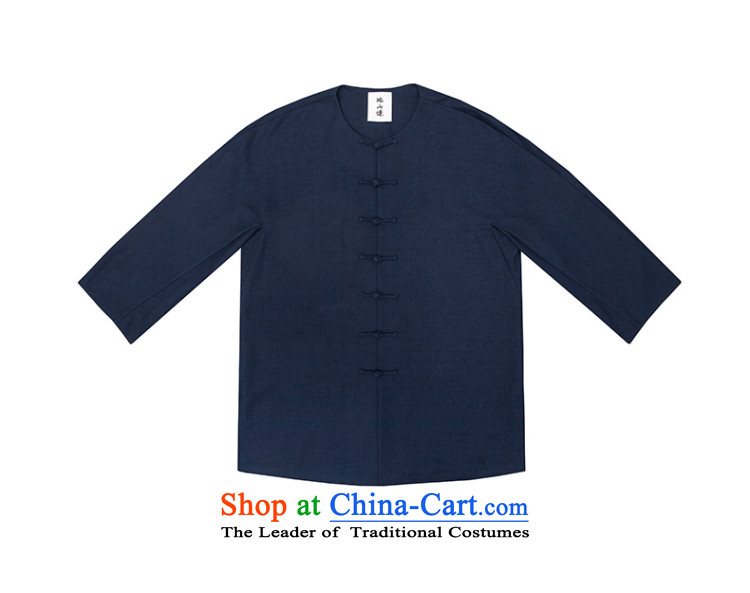 In Shan Abraham China wind cotton linen round-neck collar Zen Chinese Sau San Tong Yi load of 7 in summer