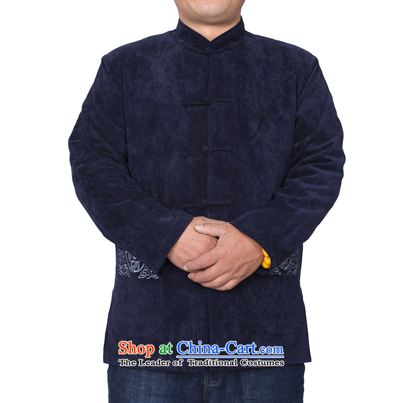 The Cave of the elderly by 2015 autumn and winter men folder cotton jacket Tang solid color embroidery and thick Tang dynasty 2058 170, the forefather of N2059 mauve elderly shopping on the Internet has been pressed.