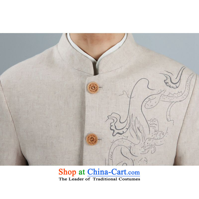 158 Jing men Chinese tunic jacket collar wool? Tang jackets men Tang dynasty long-sleeved sweater gray M 158 jing shopping on the Internet has been pressed.