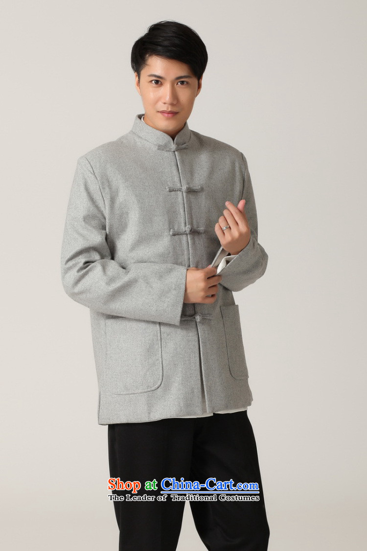 Picking frequency men Tang long-sleeved shirt with Men's Mock-Neck Chinese tunic of ethnic Han-black jacket - 2 White Tang L picture, prices, brand platters! The elections are supplied in the national character of distribution, so action, buy now enjoy more preferential! As soon as possible.