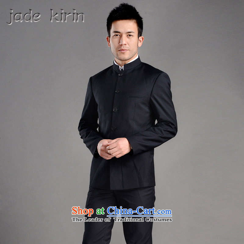 Replace the   youth collar suits Chinese tunic suit students with the people of the national costumes costumes ZS120103 160/S/ navy blue trousers ,jade kirin,,, 29 yards shopping on the Internet