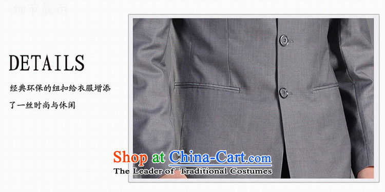 New suits men suit male suite Sau San collar suit suits China wind Chinese Young Men's Mock-Neck Chinese tunic ZS120105 180/XXL/ bridegroom ceremony gray trousers 33 yards picture, prices, brand platters! The elections are supplied in the national character of distribution, so action, buy now enjoy more preferential! As soon as possible.