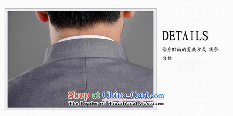 New suits men suit male suite Sau San collar suit suits China wind Chinese Young Men's Mock-Neck Chinese tunic ZS120105 180/XXL/ bridegroom ceremony gray trousers 33 yards picture, prices, brand platters! The elections are supplied in the national character of distribution, so action, buy now enjoy more preferential! As soon as possible.