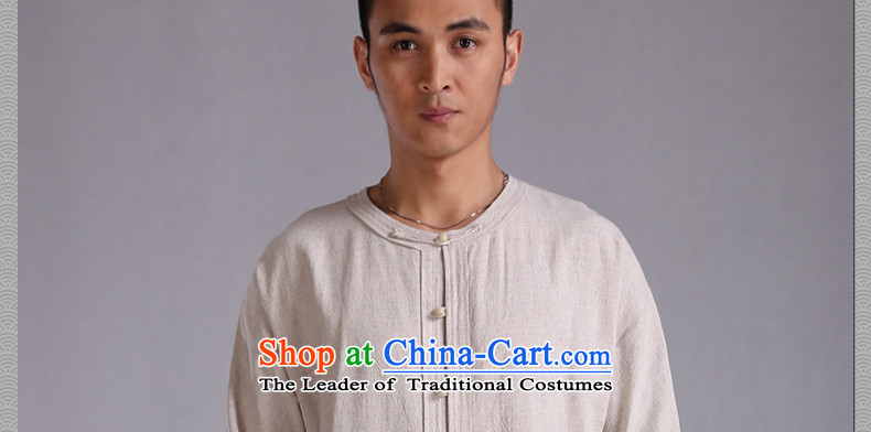Cd 3 China wind bodhicitta cotton linen flax long-sleeved shirt Chinese men casual ball-Tang dynasty meditation shirt shows cyan large flows (L) Picture, prices, brand platters! The elections are supplied in the national character of distribution, so action, buy now enjoy more preferential! As soon as possible.