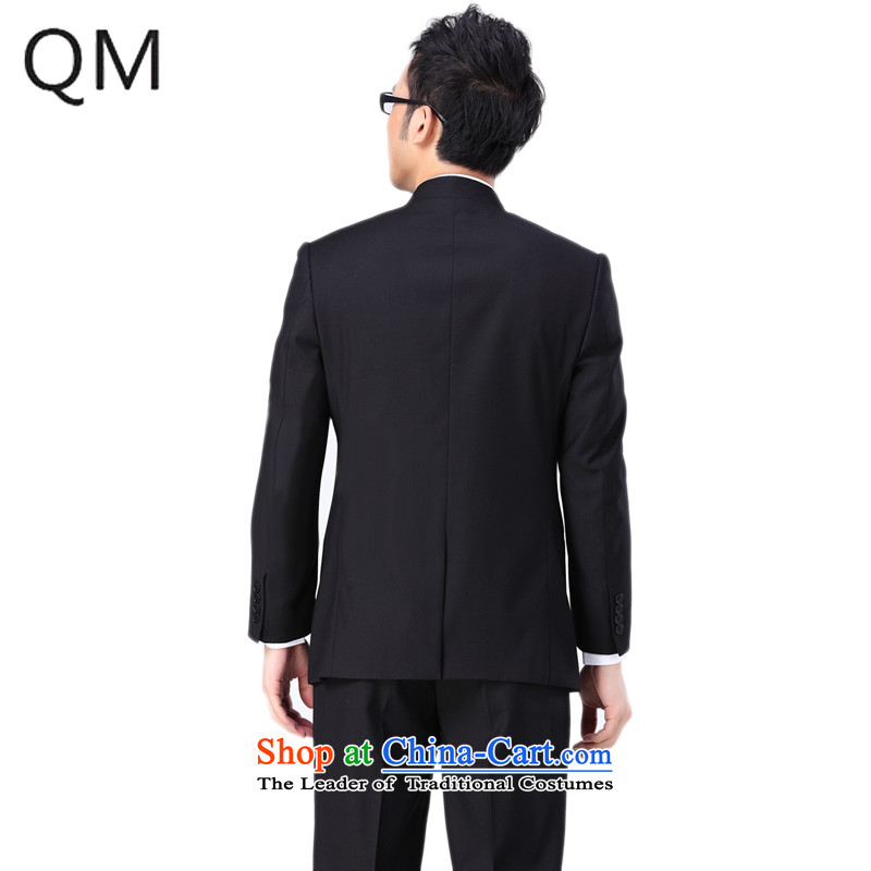 The end of the autumn and winter light Chinese tunic handsome Chinese tunic suit Chinese collar installed characteristics of national service students ZXS106 black jacket + pants 175-178cm XL trousers 33 or 34 weight at the end of light 70-75, shopping on