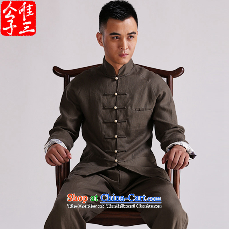 Cd 3 China wind Po Tai Monastery Tang Dynasty Chinese jacket and linen men of leisure ball meditation national costumes navy blue small (S) CD 3 , , , shopping on the Internet