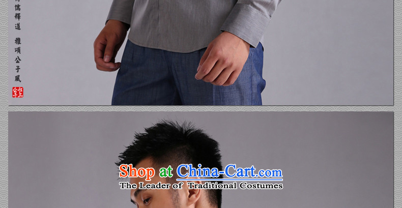 Cd 3 China wind blue lotus embroidery collar shirts and cultivating the long-sleeved shirt chinese ties up leisure Tang-black. (M) pictures, prices, brand platters! The elections are supplied in the national character of distribution, so action, buy now enjoy more preferential! As soon as possible.
