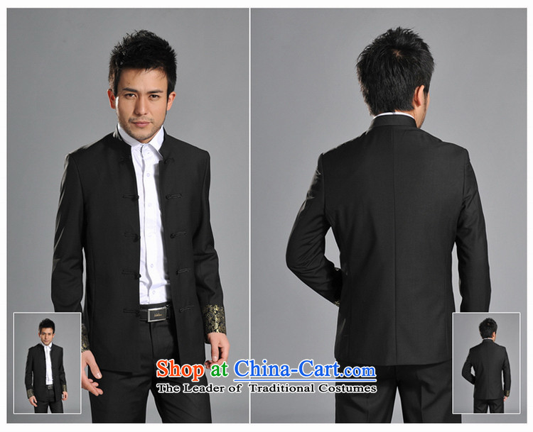 Tang Dynasty Package Men's Mock-Neck Chinese Sau San dragon design Chinese men's national wind suit clothing anti-wrinkle black Tang Dynasty Package Lw9001-t black dragon design 170/L/ pants 31 yards picture, prices, brand platters! The elections are supplied in the national character of distribution, so action, buy now enjoy more preferential! As soon as possible.