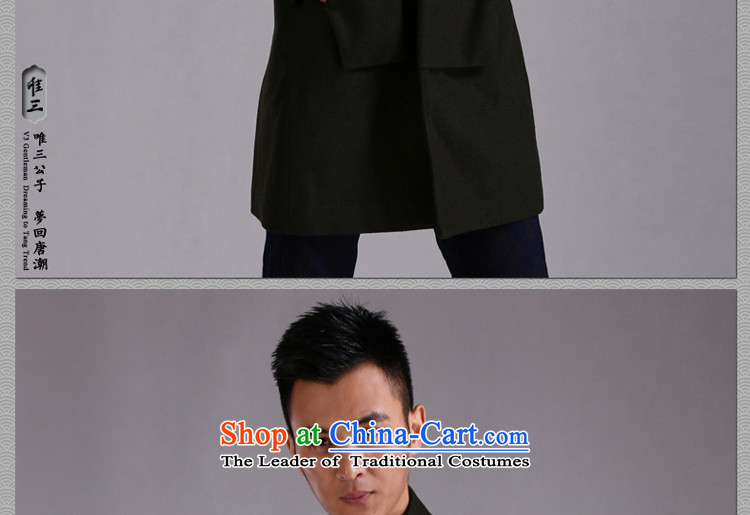 Cd 3 China wind no phase windbreaker collar wool coat male improvement? Tang Dynasty Chinese men's National Autumn jacket and color pictures, price jumbo (XL), brand platters! The elections are supplied in the national character of distribution, so action, buy now enjoy more preferential! As soon as possible.