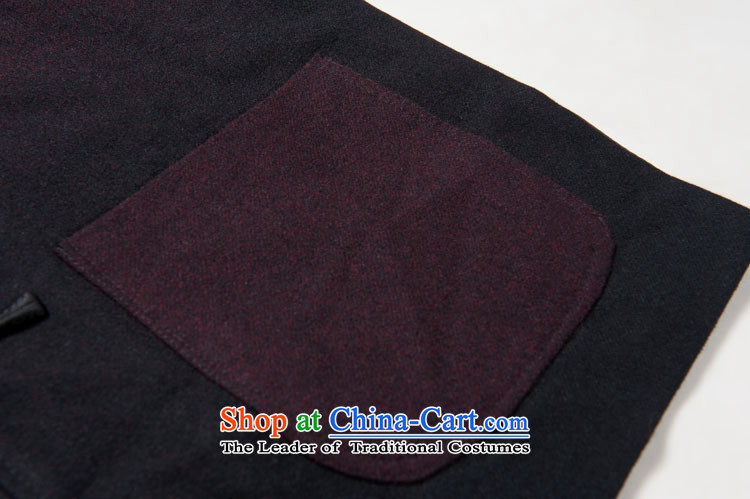 Jinhua men in Tang Dynasty older high gross? Tang Dynasty Chinese tunic jacket Chinese collar wool Tang dynasty dark red black 170/92A(XL) picture, prices, brand platters! The elections are supplied in the national character of distribution, so action, buy now enjoy more preferential! As soon as possible.
