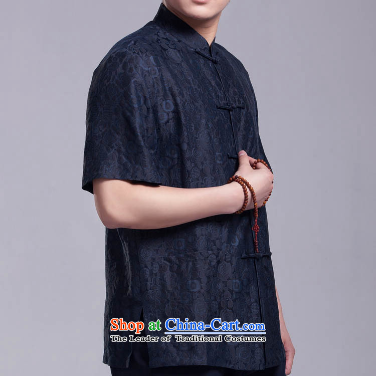 Blue Mr Ngan Man short-sleeved Tang dynasty summer in older herbs extract shirt cloud of incense yarn silk shirts figure 170/96(XL) picture, prices, brand platters! The elections are supplied in the national character of distribution, so action, buy now enjoy more preferential! As soon as possible.