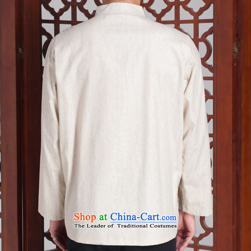 Jinhua older Chinese Tang dynasty men long-sleeved autumn replacing Tang dynasty, forming the Netherlands FIT cotton linen beige 175/92(XXL) picture, prices, brand platters! The elections are supplied in the national character of distribution, so action, buy now enjoy more preferential! As soon as possible.
