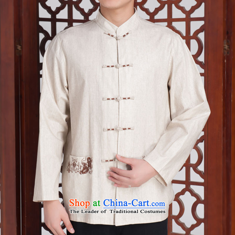 Jinhua older Chinese Tang dynasty men long-sleeved autumn replacing Tang dynasty, forming the Netherlands FIT cotton linen beige 175/92(XXL) picture, prices, brand platters! The elections are supplied in the national character of distribution, so action, buy now enjoy more preferential! As soon as possible.