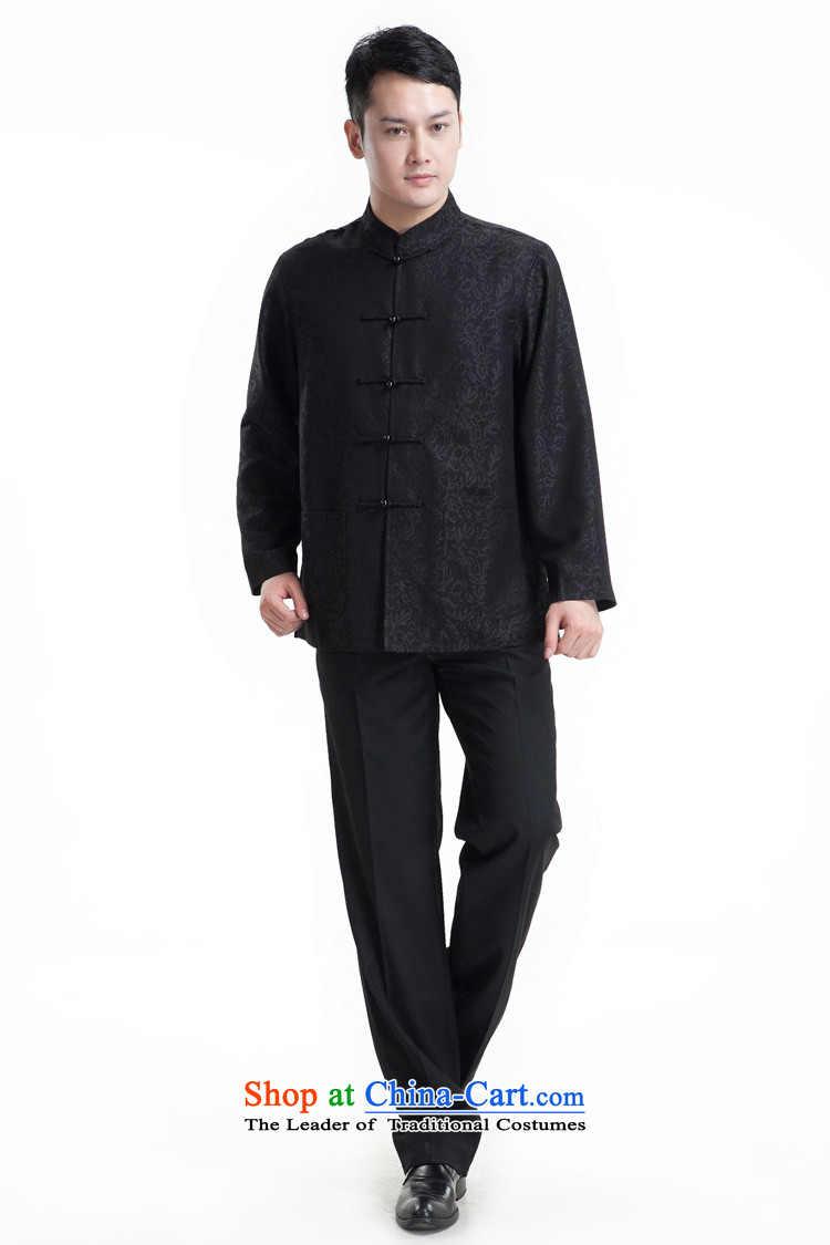 Mute the figure for men long-sleeved Tang dynasty male taxi Tang dynasty autumn blouses Kim scouring pads in the Tang-black 180/100(XXXL) older dad picture, prices, brand platters! The elections are supplied in the national character of distribution, so action, buy now enjoy more preferential! As soon as possible.