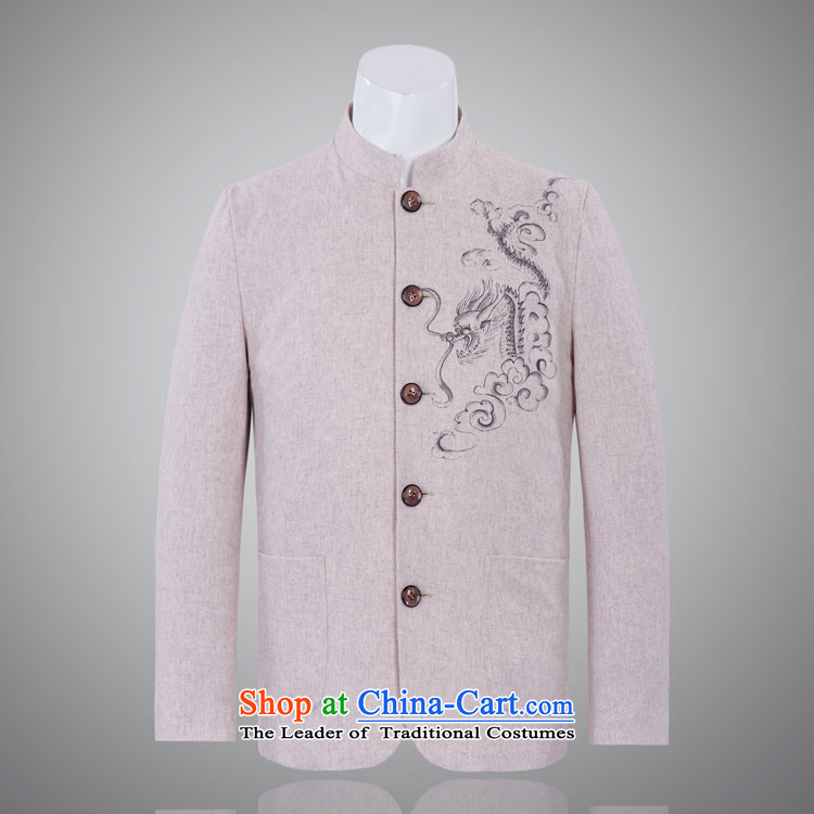 The real dragon in older Men's Mock-Neck Chinese Ethnic Chinese tunic wind jacket light gray hair? 170/92A(XL) picture, prices, brand platters! The elections are supplied in the national character of distribution, so action, buy now enjoy more preferential! As soon as possible.