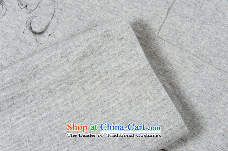 The real dragon in older Men's Mock-Neck Chinese Ethnic Chinese tunic wind jacket light gray hair? 170/92A(XL) picture, prices, brand platters! The elections are supplied in the national character of distribution, so action, buy now enjoy more preferential! As soon as possible.