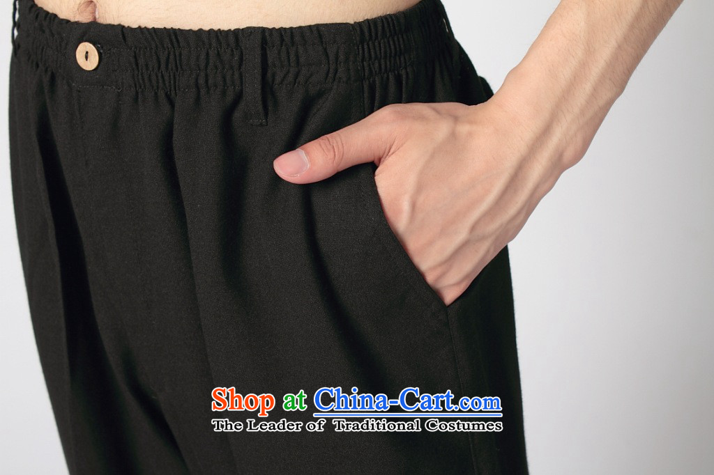 Tang Pants offer Chinese men's kung fu men cotton linen trousers with elastic strap Tang black trousers black 175/92(L) picture, prices, brand platters! The elections are supplied in the national character of distribution, so action, buy now enjoy more preferential! As soon as possible.