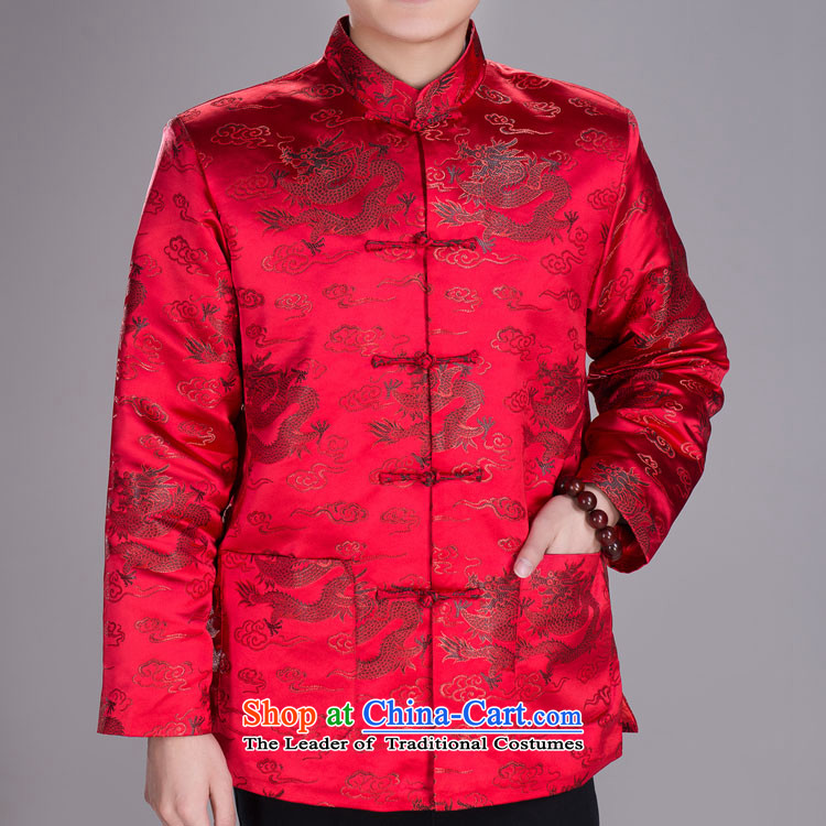 Jeon Yong-Tang dynasty male taxi Tang dynasty winter clothing in older winter robe jacket folder and drive port of red 175/96A(XXL) thick photo, prices, brand platters! The elections are supplied in the national character of distribution, so action, buy now enjoy more preferential! As soon as possible.
