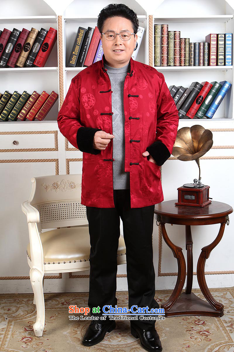 The 2014 Spring and Autumn in New elderly men's Tang dynasty upscale casual large duplex scouring pads wear black and red jacket dad festive 180/96(XL) picture, prices, brand platters! The elections are supplied in the national character of distribution, so action, buy now enjoy more preferential! As soon as possible.