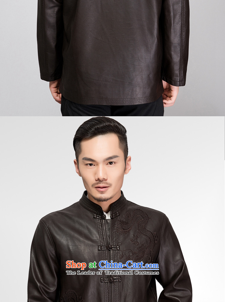 - Wolf JIEYA-WOLF2015, autumn and winter new Tang dynasty Long-sleeve leather jacket embroidered dragon high-end men leather jacket smart casual black 175/L picture, prices, brand platters! The elections are supplied in the national character of distribution, so action, buy now enjoy more preferential! As soon as possible.