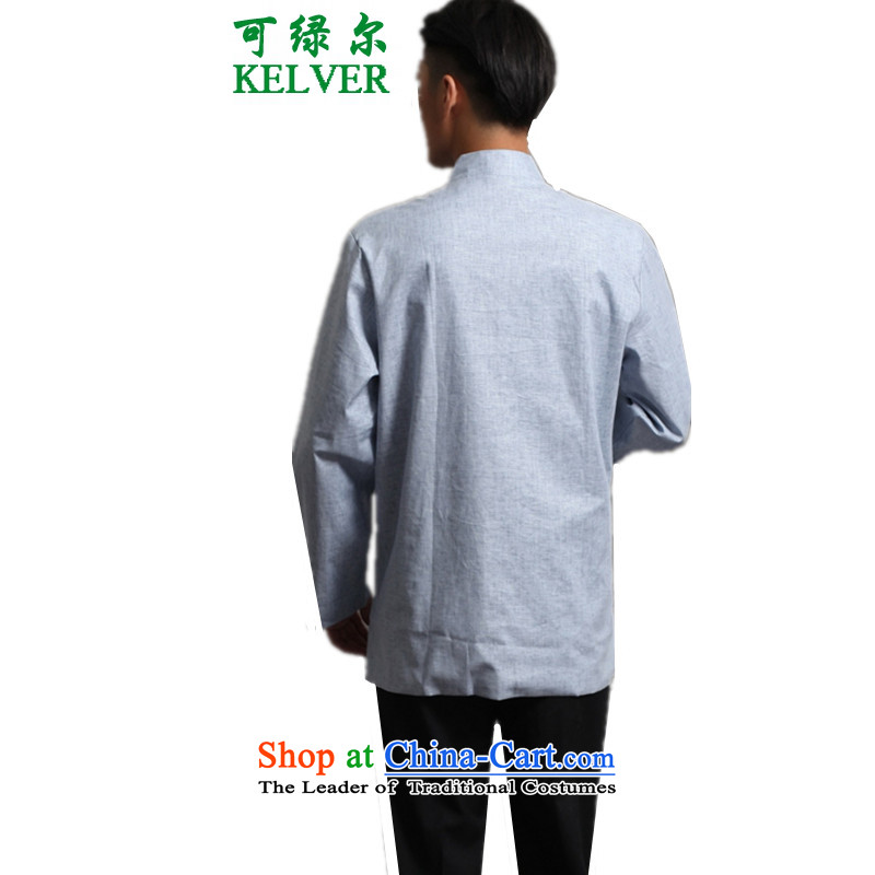 Can Green in older autumn and winter trendy new products of Men's Mock-Neck sheikhs wind single row detained mothers replacing Tang dynasty embroidered jacket - 1 L, to green, , , , shopping on the Internet