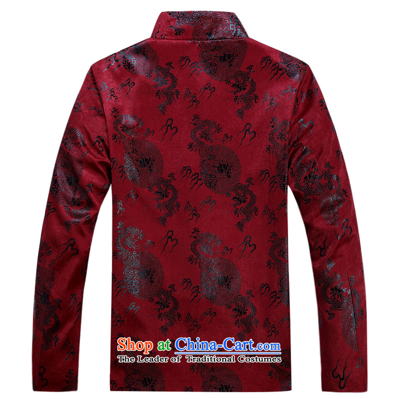 Bosnia and the elderly in the line thre national costumes men with long-sleeve sweater in Spring and Autumn Chinese Mock China wind Dragon Tang dynasty long-sleeved sweater purple winter) thre Bosnia and lines (XXL/185, gesaxing) , , , shopping on the Int