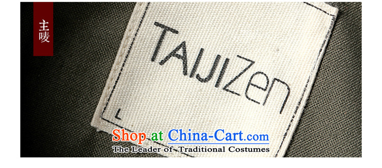 Tai Chi retreat TAIJIZEN 2014 autumn and winter New China wind men Tang tray clip collar wind jacket gray green L picture, prices, brand platters! The elections are supplied in the national character of distribution, so action, buy now enjoy more preferential! As soon as possible.
