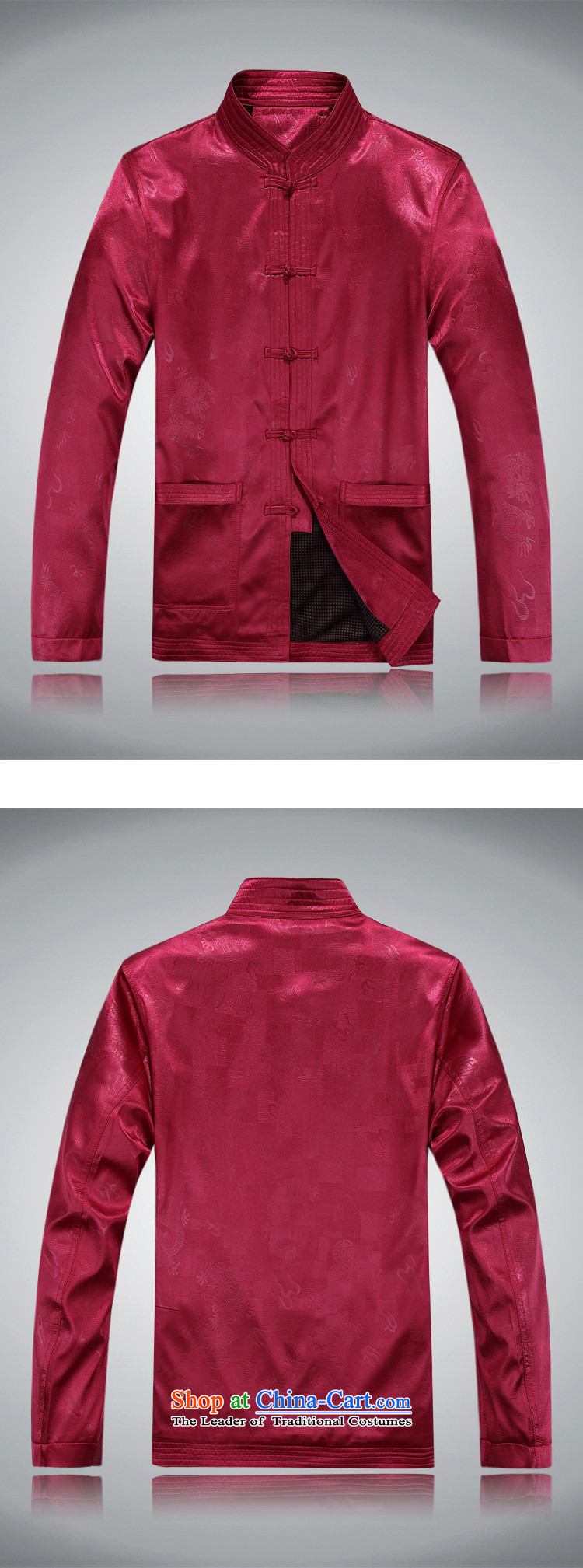 Airault letang jacket men in older Tang jackets Chinese collar older maximum code disk detained autumn jacket coat red XXL picture, prices, brand platters! The elections are supplied in the national character of distribution, so action, buy now enjoy more preferential! As soon as possible.