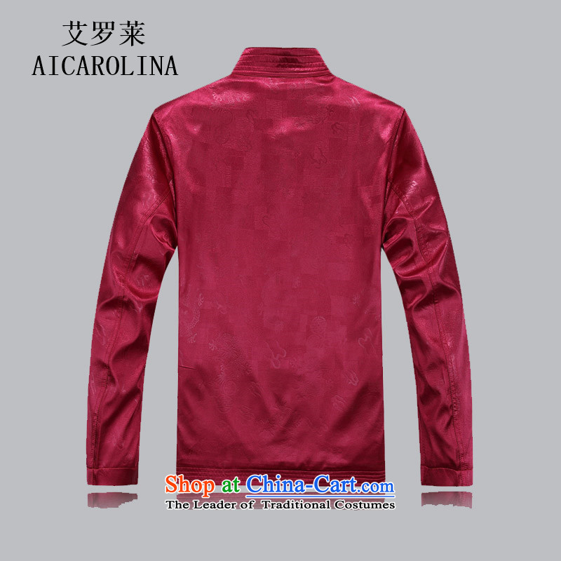 Airault letang jacket men in older Tang jackets Chinese collar older maximum code disk detained autumn jacket coat red XXL, HIV ROLLET (AICAROLINA) , , , shopping on the Internet
