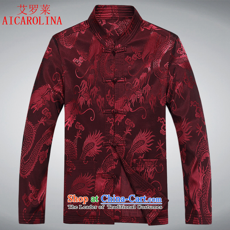 Airault letang jacket autumn Men/in replacing older/Person Tang dynasty and long-sleeved shirt men during the spring and autumn men's red XXXL, Tang Lai (AICAROLINA AIRAULT) , , , shopping on the Internet