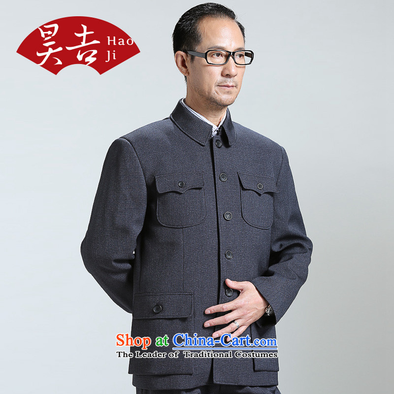 Ho Chi men aged Chinese tunic kit older persons men Zhongshan service load father Father Jacket Tang Chun, replacing dark, blue-gray聽70(165), Ho ji.... shopping on the Internet