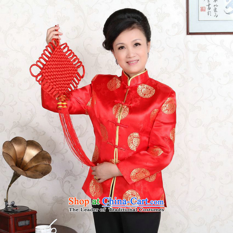 158 Jing in Tang Dynasty older couples with collar China wind dress too Shou Yi wedding services will women XXXL, red 158 jing shopping on the Internet has been pressed.