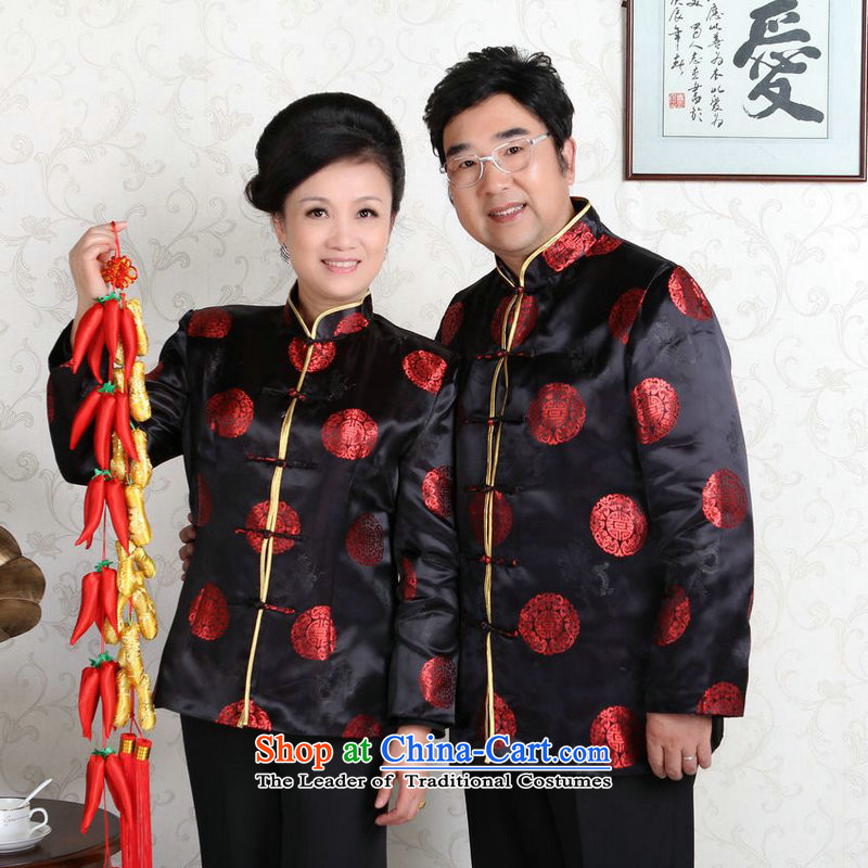 158 Jing in Tang Dynasty older couples with collar China wind dress too Shou Yi wedding services will -D black men XXXL, 158 jing shopping on the Internet has been pressed.