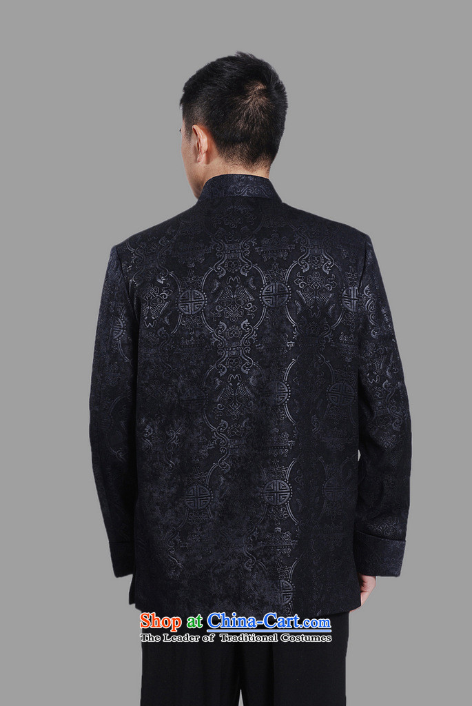 158 Jing Tang Dynasty Men long-sleeved national costumes men Tang jackets collar embroidery Chinese dragon dark blue L picture, prices, brand platters! The elections are supplied in the national character of distribution, so action, buy now enjoy more preferential! As soon as possible.