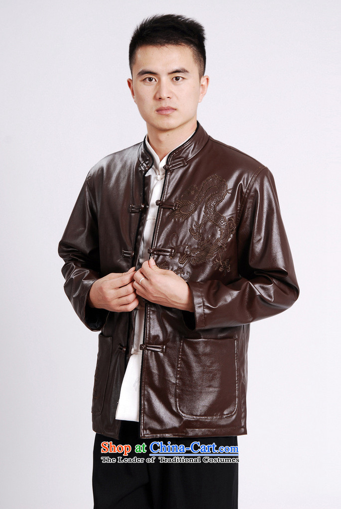 158 Jing Tang Dynasty Men long-sleeved sweater Tang blouses men's leather jacket water Sable Hair Tang dynasty leather garments plus black velvet XXL picture, prices, brand platters! The elections are supplied in the national character of distribution, so action, buy now enjoy more preferential! As soon as possible.
