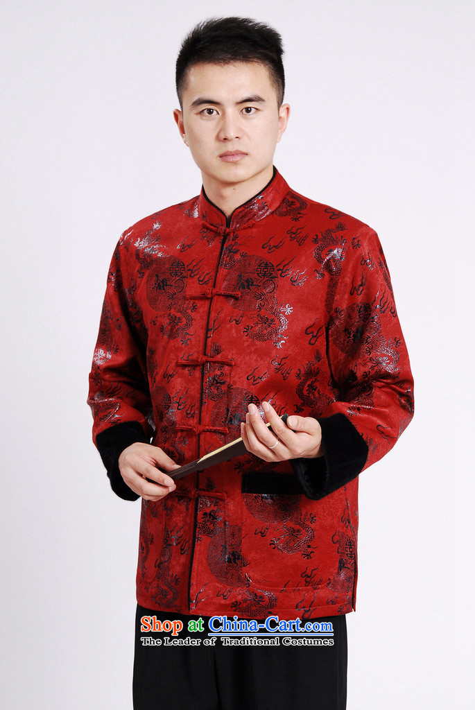 158 Jing men's jacket water Sable Hair Tang Add Tang dynasty lint-free men long-sleeved sweater Chinese Dragon Tang blouses wine red M picture, prices, brand platters! The elections are supplied in the national character of distribution, so action, buy now enjoy more preferential! As soon as possible.