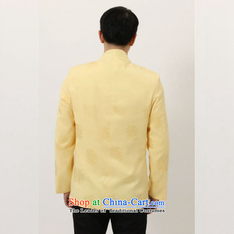 158 Jing in Tang Dynasty older collar China wind dress too Shou Yi wedding services will Chinese male Tang Jacket -C GOLD XXL, 158 jing shopping on the Internet has been pressed.