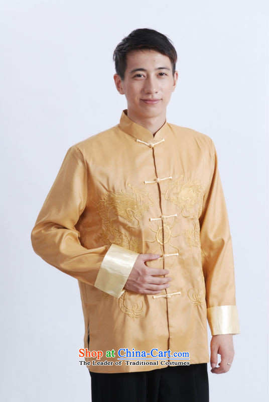 158 Jing Tang Dynasty Men long-sleeved national costumes men Tang jackets collar embroidery Chinese Dragon Yellow XL Photo, prices, brand platters! The elections are supplied in the national character of distribution, so action, buy now enjoy more preferential! As soon as possible.